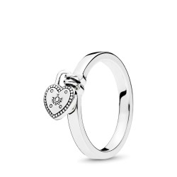 Pandora Heart-Shaped Padlock Ring