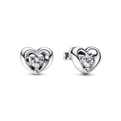 Pandora Radiant Heart & Floating Stone Stud Earrings Pandora Radiant Heart & Floating Stone Stud Earrings