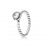 Pandora Birthday Blooms Ring, April, Rock Crystal Pandora Birthday Blooms Ring, April, Rock Crystal