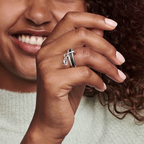 Pandora ME Black Enamel Ring Pandora ME Black Enamel Ring