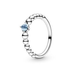 Pandora March Aqua Blue Beaded Ring Pandora March Aqua Blue Beaded Ring