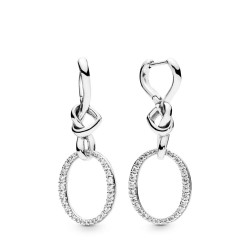 Pandora Knotted Heart Dangle Earrings