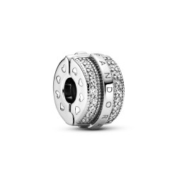 Pandora Sparkling Pavé Lines & Logo Clip Charm Pandora Sparkling Pavé Lines & Logo Clip Charm