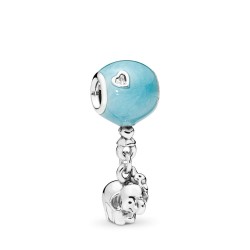 Pandora Elephant & Blue Balloon Dangle Charm Pandora Elephant & Blue Balloon Dangle Charm