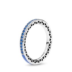 Pandora Radiant Hearts of PANDORA Ring, Royal Blue Crystals