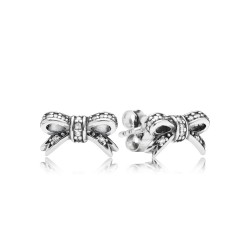 Pandora Sparkling Bow Stud Earrings