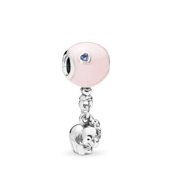 Pandora Elephant & Pink Balloon Dangle Charm