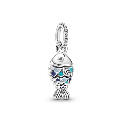 Pandora Blue Scaled Fish Dangle Charm Pandora Blue Scaled Fish Dangle Charm