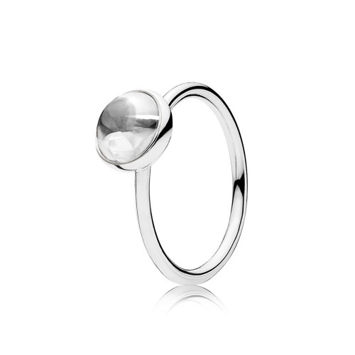 Pandora Poetic Droplet Ring, Clear CZ Pandora Poetic Droplet Ring, Clear CZ