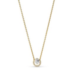 Pandora Sparkling Round Halo Pendant Collier Necklace Pandora Sparkling Round Halo Pendant Collier Necklace