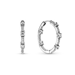 Pandora Sparkling Pavé Bars Hoop Earrings