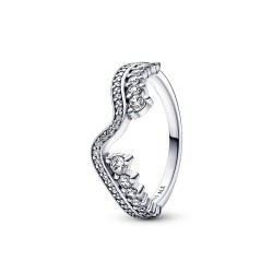 Pandora Sparkling Asymmetric Wave Ring Pandora Sparkling Asymmetric Wave Ring