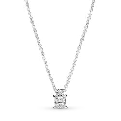 Pandora Sparkling Collier Round & Square Pendant Necklace