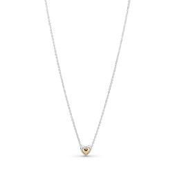 Pandora Domed Golden Heart Collier Necklace Pandora Domed Golden Heart Collier Necklace