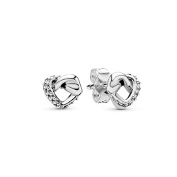 Pandora Knotted Heart Stud Earrings