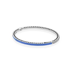 Pandora Radiant Hearts of PANDORA Bangle Bracelet, Princess Blue Enamel