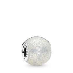 Pandora Glitter Ball Charm, Silvery Glitter Enamel