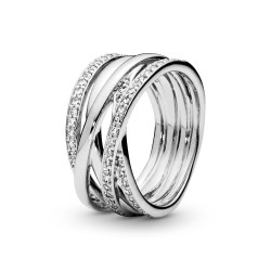 Pandora Sparkling & Polished Lines Ring Pandora Sparkling & Polished Lines Ring