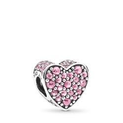 Pandora Pink Dazzling Heart Charm Pandora Pink Dazzling Heart Charm