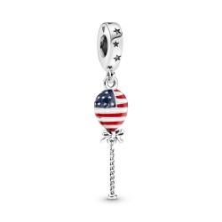 Pandora Stars, Stripes & Bow Balloon Dangle Charm Pandora Stars, Stripes & Bow Balloon Dangle Charm