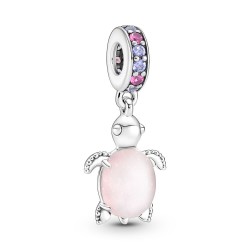 Pandora Murano Glass Pink Sea Turtle Dangle Charm