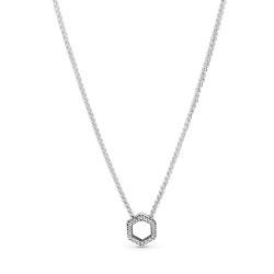 Pandora Sparkling Honeycomb Hexagon Collier Necklace