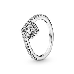 Pandora Square Sparkle Wishbone Ring