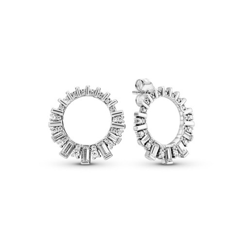Pandora Sparkling Ice Cube Circle Stud Earrings Pandora Sparkling Ice Cube Circle Stud Earrings