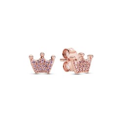 Pandora Pink Crown Stud Earrings