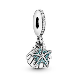 Pandora Starfish and Sea Shell Dangle Charm Pandora Starfish and Sea Shell Dangle Charm
