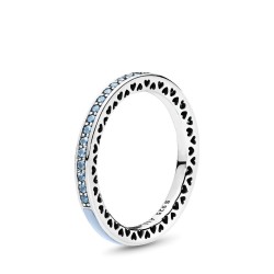 Pandora Radiant Hearts of PANDORA Ring, Sky Blue Synthetic Spinel Pandora Radiant Hearts of PANDORA Ring, Sky Blue Synthetic Spinel