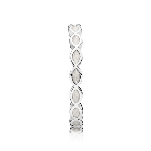 Pandora Better Together Stackable Ring, White Enamel Pandora Better Together Stackable Ring, White Enamel