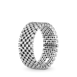 Pandora Heraldic Check Ring, Clear CZ Pandora Heraldic Check Ring, Clear CZ