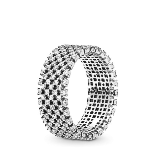 Pandora Heraldic Check Ring, Clear CZ Pandora Heraldic Check Ring, Clear CZ