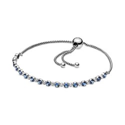 Pandora Blue and Clear Sparkle Slider Bracelet