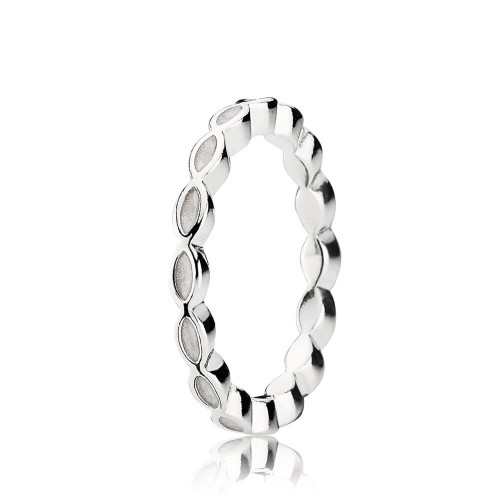 Pandora Better Together Stackable Ring, White Enamel Pandora Better Together Stackable Ring, White Enamel