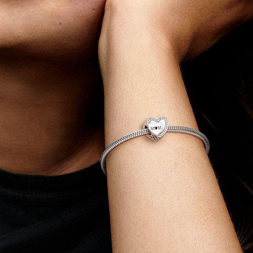 Pandora Sparkling Mom Heart Charm Pandora Sparkling Mom Heart Charm