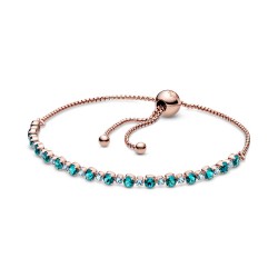 Pandora Turquoise Sparkling Slider Tennis Bracelet