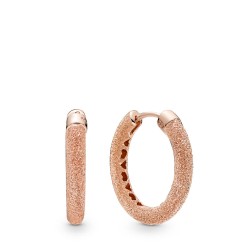 Pandora Matte Brilliance Hoop Earrings