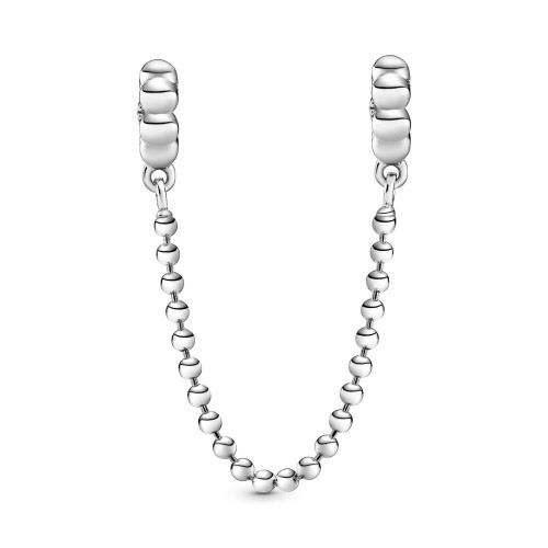 Pandora Beads and Pavé Safety Chain Charm Pandora Beads and Pavé Safety Chain Charm