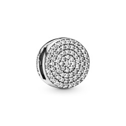 Pandora Round Pavé Clip Charm