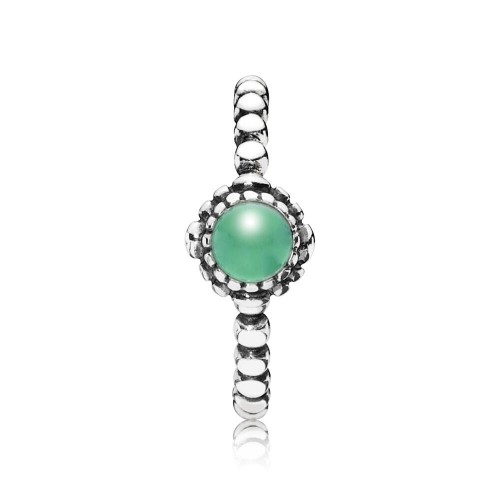 Pandora Birthday Blooms Ring, May, Chrysoprase Pandora Birthday Blooms Ring, May, Chrysoprase
