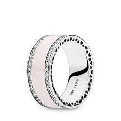 Pandora Hearts of PANDORA Ring, Soft Pink Enamel Pandora Hearts of PANDORA Ring, Soft Pink Enamel