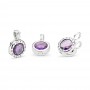 PANDORA Faceted Locket Dangle Charm, Synthetic Amethyst PANDORA Faceted Locket Dangle Charm, Synthetic Amethyst