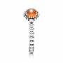 Pandora Birthday Blooms Ring, July, Carnelian Pandora Birthday Blooms Ring, July, Carnelian