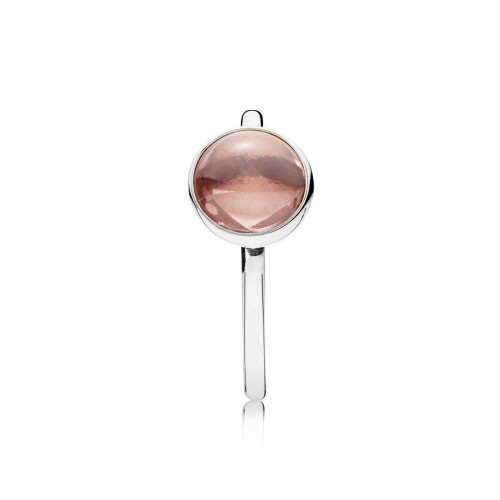 Pandora Poetic Droplet Ring, Blush Pink Crystal Pandora Poetic Droplet Ring, Blush Pink Crystal