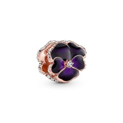 Pandora Deep Purple Pansy Flower Charm Pandora Deep Purple Pansy Flower Charm