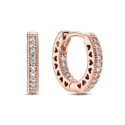 Pandora Pavé Heart Hoop Earrings