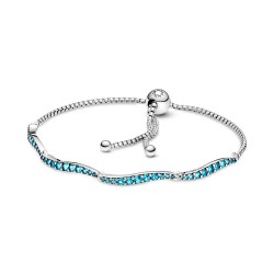 Pandora Blue Wavy Slider Bracelet Pandora Blue Wavy Slider Bracelet