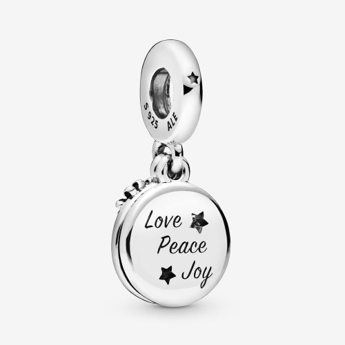 Pandora Santa Love Peace Joy Dangle Charm Pandora Santa Love Peace Joy Dangle Charm